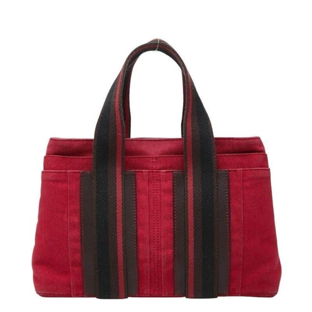 Hermes Canvas Troca Horizontal PM Tote Bag Red